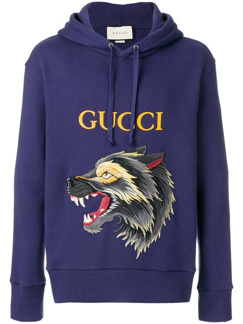 gucci wolf head hooded sweatshirt|gucci sweatpants for men.